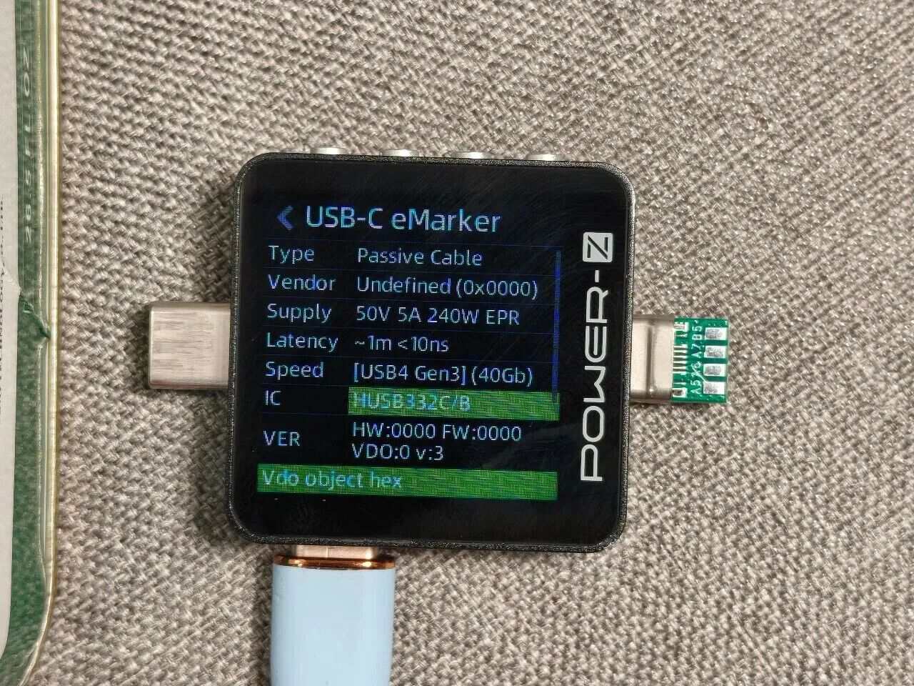 ChargerLAB POWER-Z KM003C E-Marker Function Now Supports HUSB332B-Chargerlab
