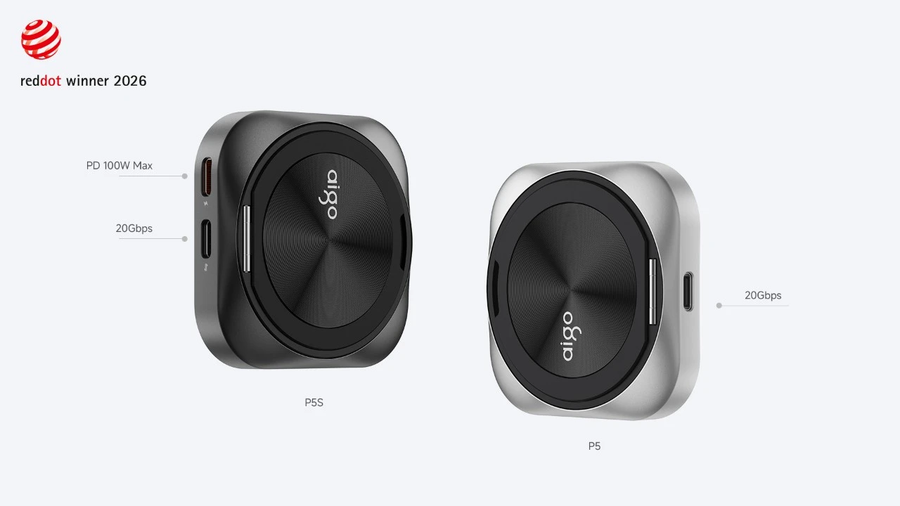 Red Dot Design Award Winner! aigo P5 Magnetic Portable SSD-Chargerlab