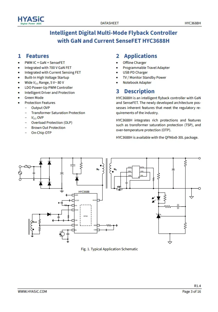 HYSEMi Launches HYC3688H, A Highly Integrated GaN-on-Chip Solution-Chargerlab