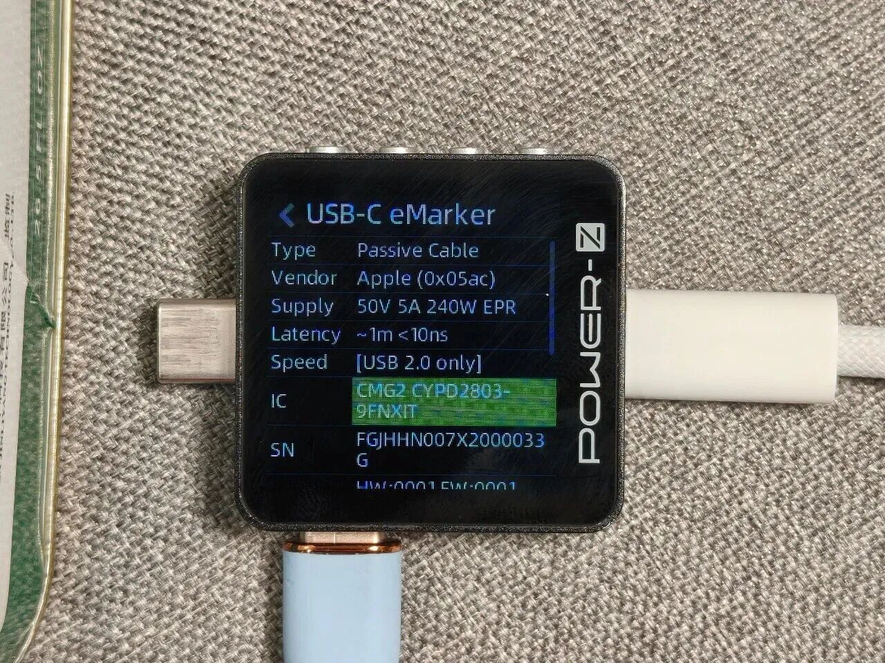 ChargerLAB POWER-Z KM003C E-Marker Function Now Supports CYPD2803-Chargerlab